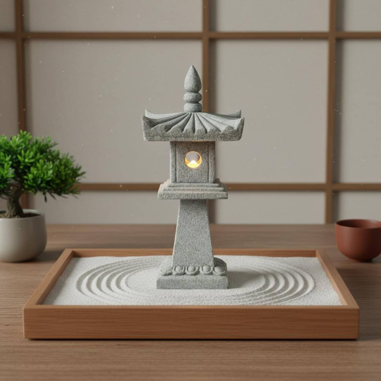 Miniature Stone Lantern Antiqu - Japanese Garden Bonsai のレビューと価格