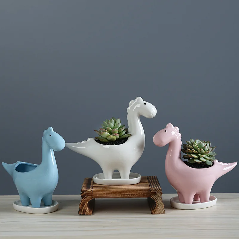 Ceramic Cartoon Dinosaur Plant - Japanese Garden Bonsai のレビューと価格