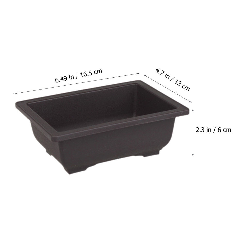 4Pcs Rectangular Plastic Flowe - Bonsai Garden Decor のレビューと価格
