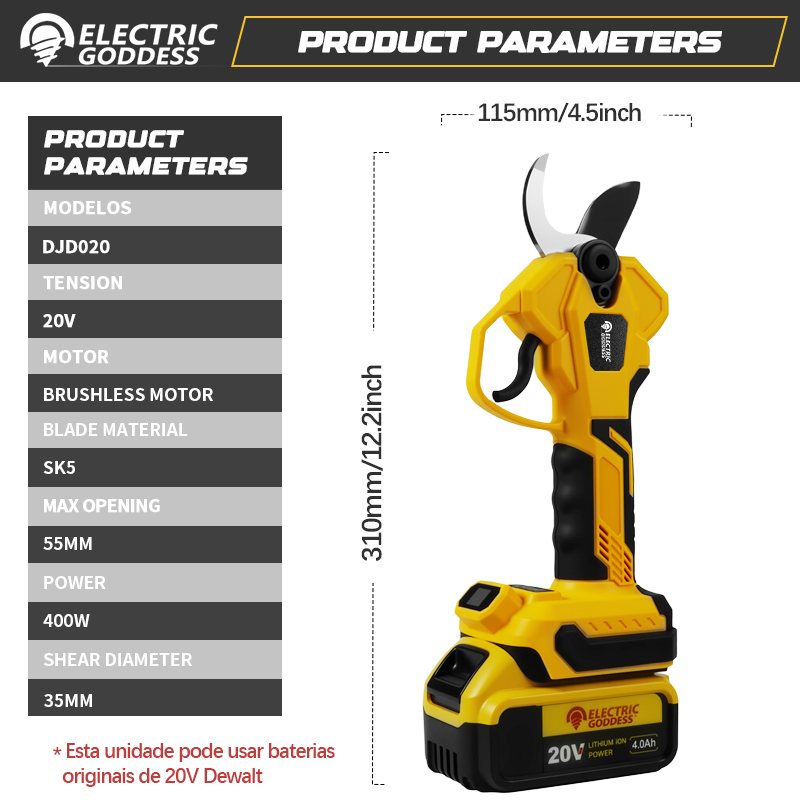 Brushless 55mm Electric Prunin - Bonsai Garden Tools のレビューと価格