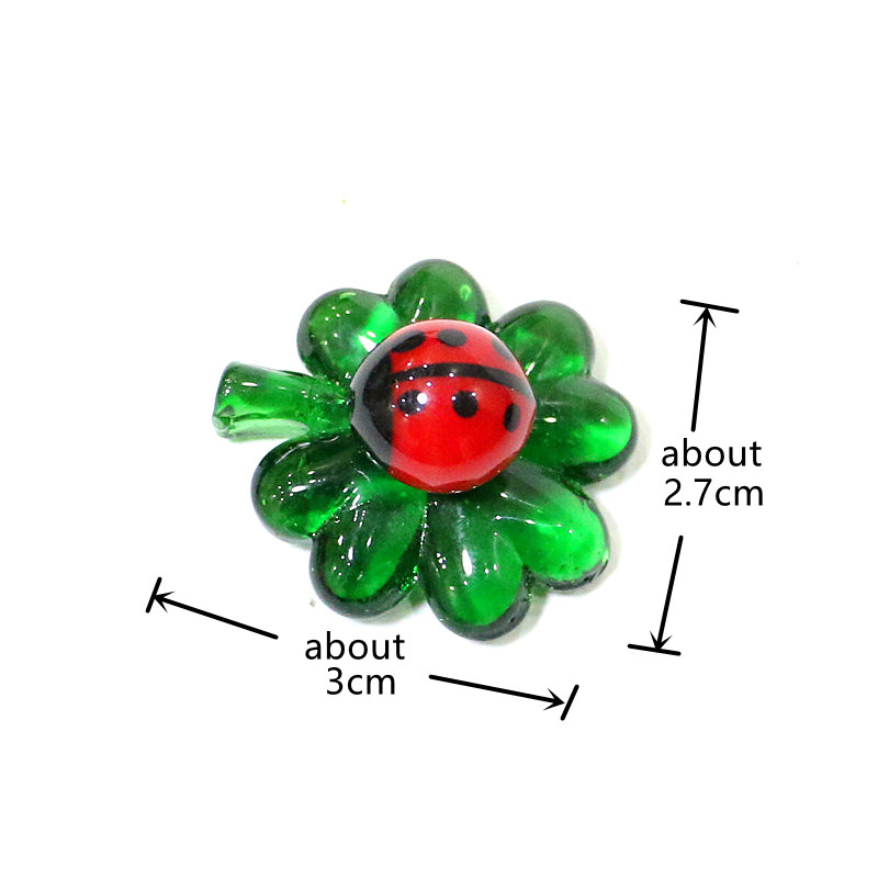 5pcs Green Mini Glass Four-Lea - Bonsai Garden Bench のレビューと価格