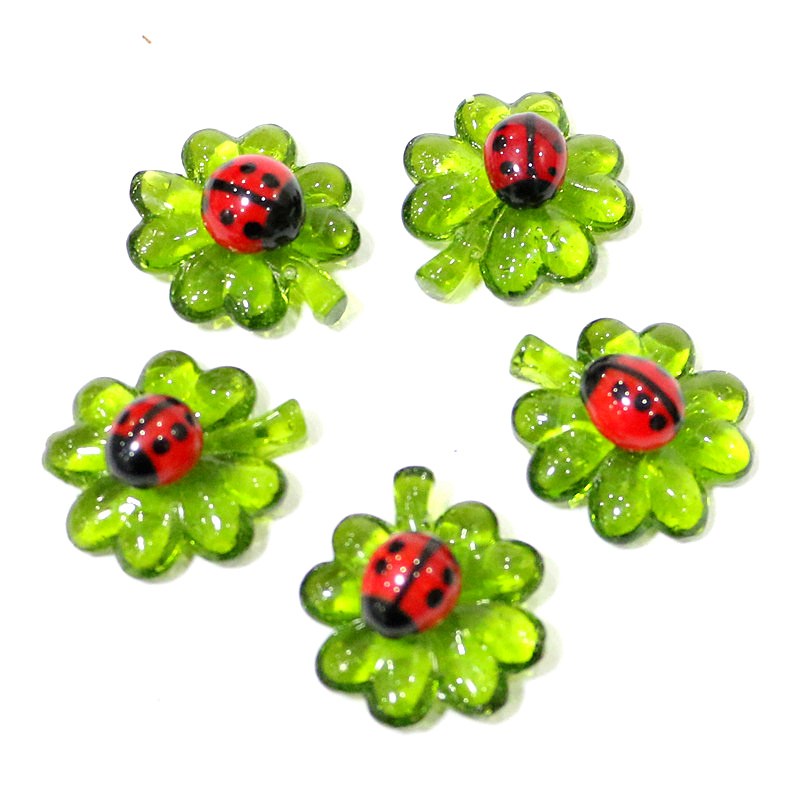 5pcs Green Mini Glass Four-Lea - Bonsai Garden Bench のレビューと価格