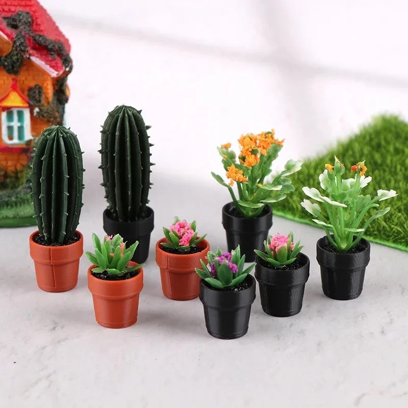 5Pcs 1:12 Dollhouse Simulation - Japanese Garden Bonsai のレビューと価格