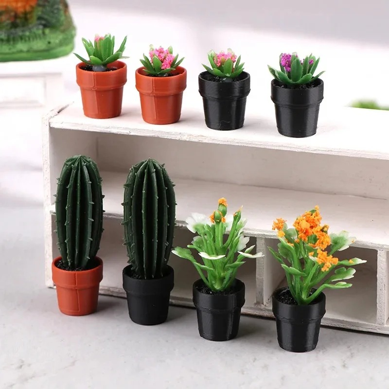 5Pcs 1:12 Dollhouse Simulation - Japanese Garden Bonsai のレビューと価格