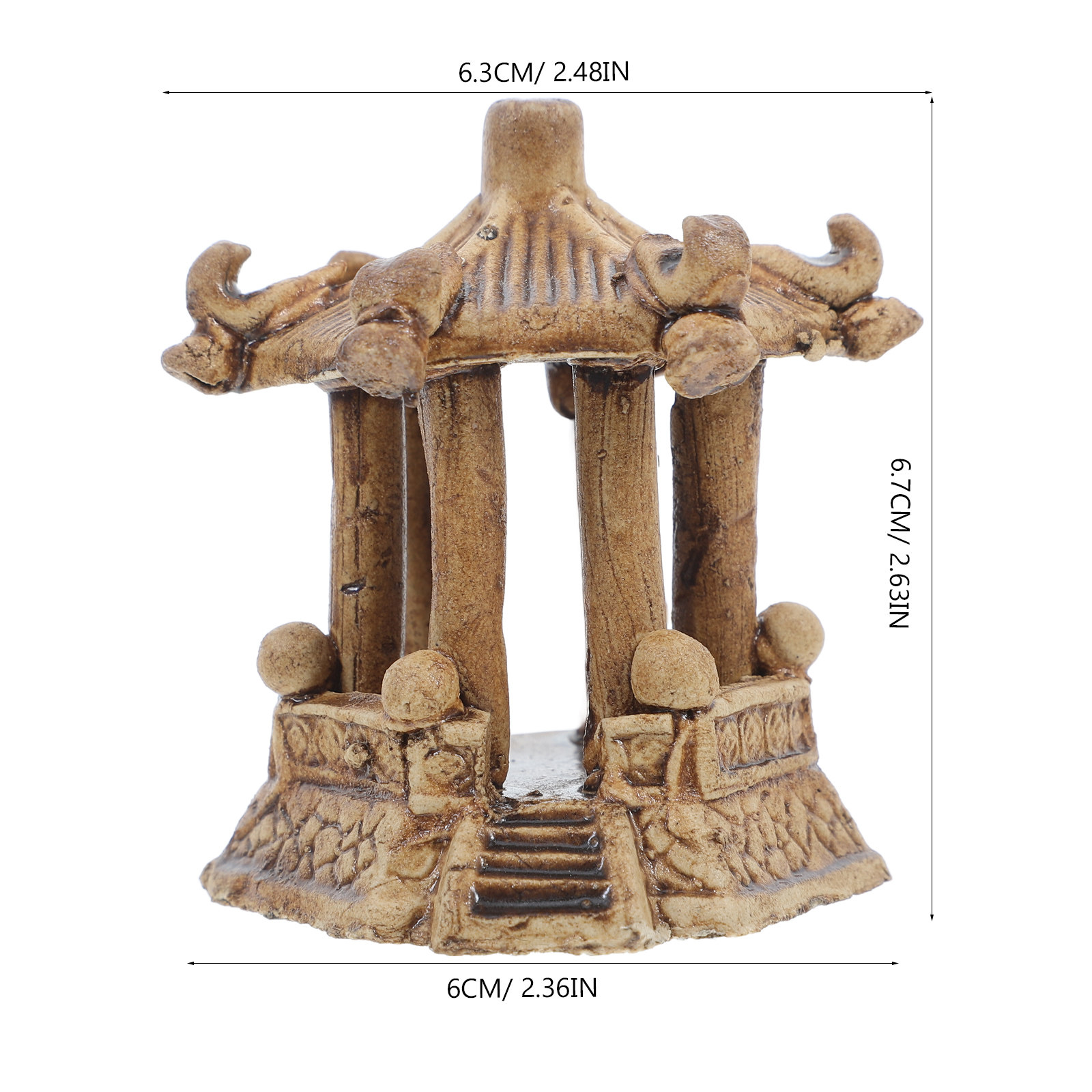 Miniature Ceramic Pagoda Hexag - Bonsai Garden Decor のレビューと価格