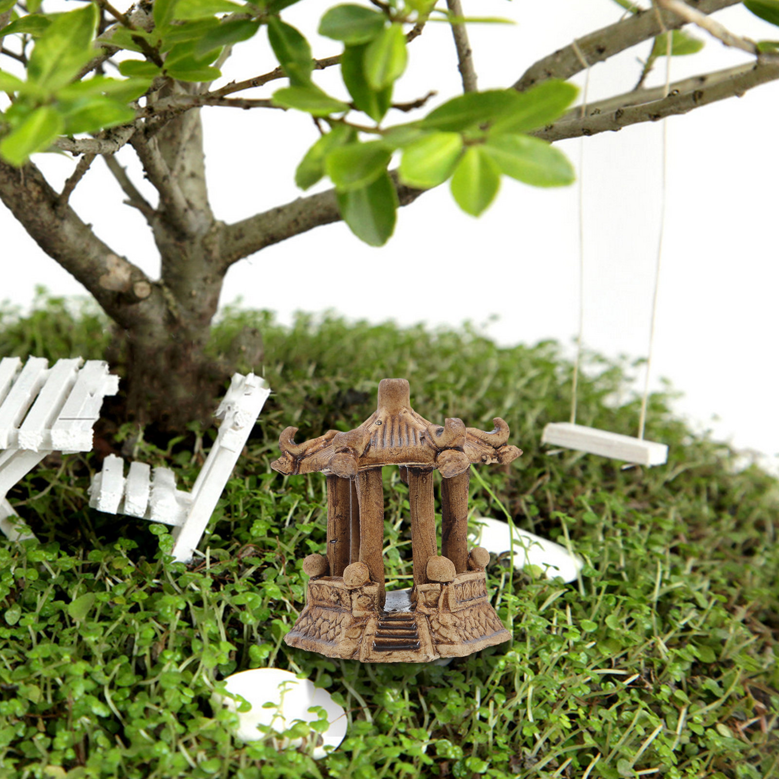 Miniature Ceramic Pagoda Hexag - Bonsai Garden Decor のレビューと価格