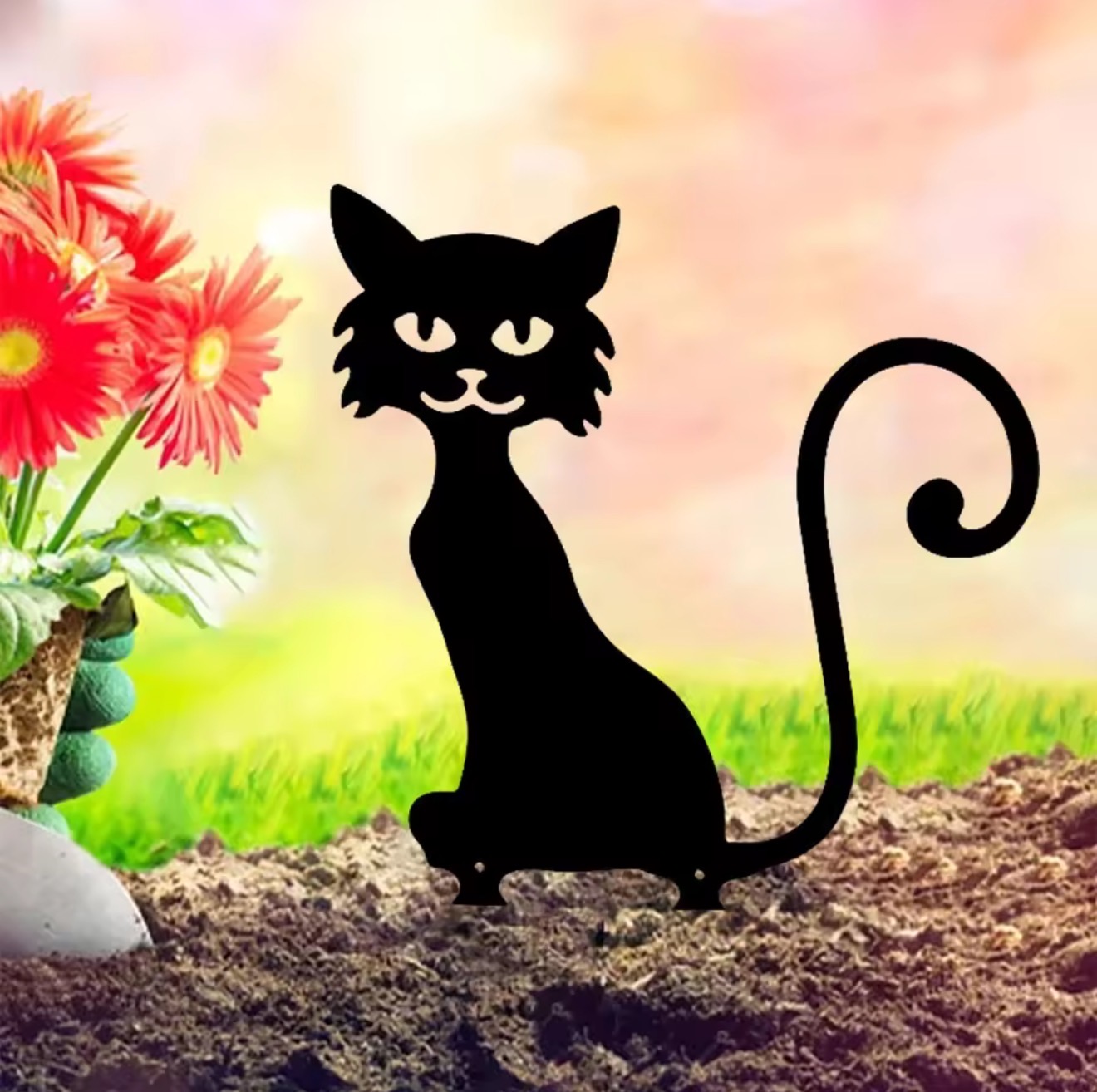 Charming Black Furry Kitten Me - Bonsai Garden Decor のレビューと価格