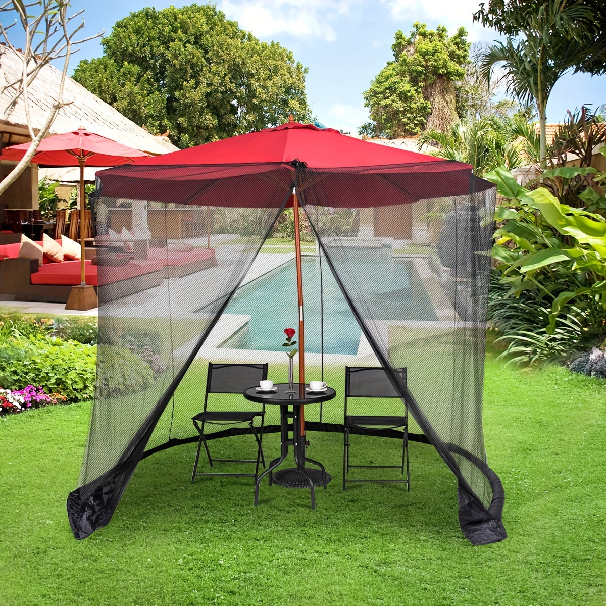 9FT 10FT Patio Umbrella Mosqui - Bonsai Garden Bench のレビューと価格
