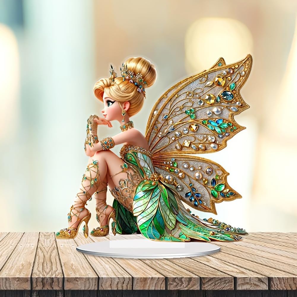 Mini Table Flower Fairy Statue - Bonsai Garden Bench のレビューと価格