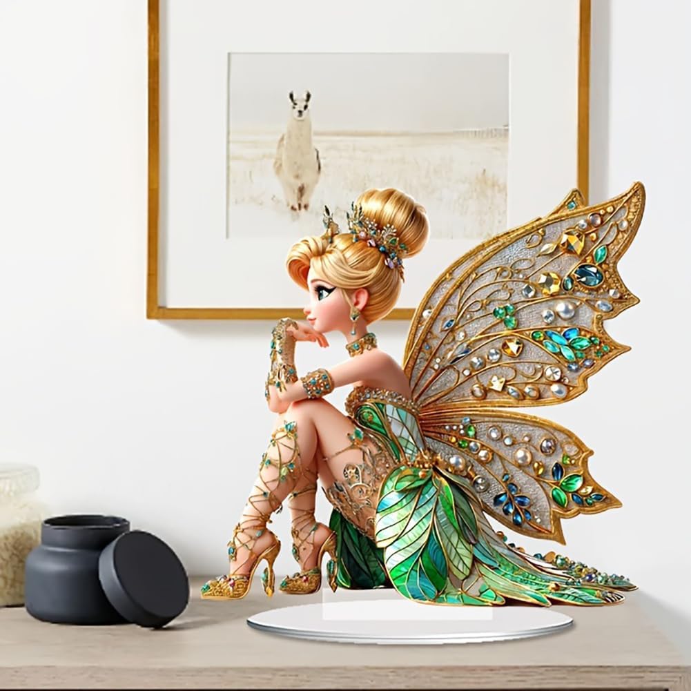 Mini Table Flower Fairy Statue - Bonsai Garden Bench のレビューと価格