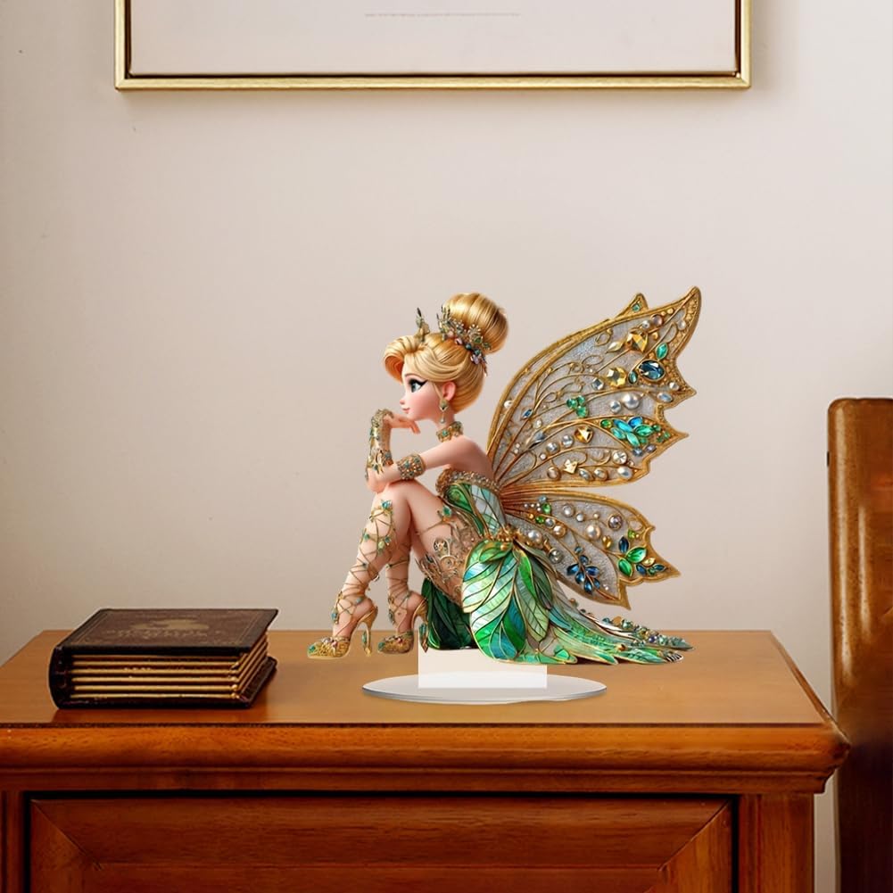 Mini Table Flower Fairy Statue - Bonsai Garden Bench のレビューと価格